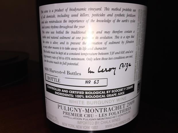 1993 Domaine d'Auvenay (Lalou Bize-Leroy) Puligny-Montrachet 1er