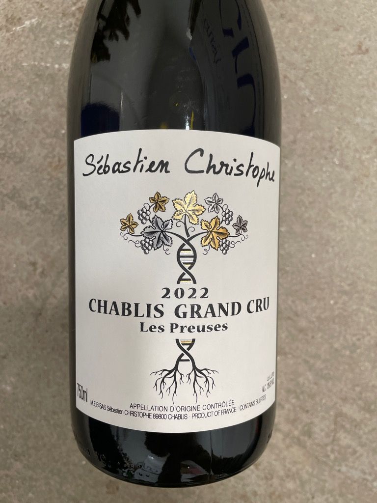 ワイン Chablis Grand Cru 2014 2014 Sébastien Christophe Chablis Grand Cru Blanchot - CellarTracker