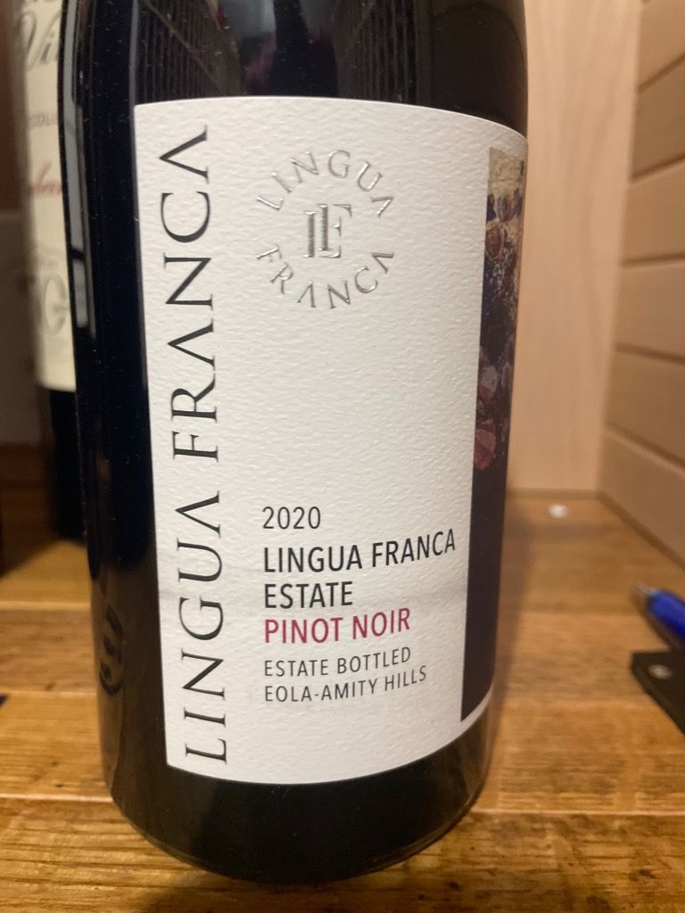 2020 lingua franca pinot noir estate usa oregon willamette valley