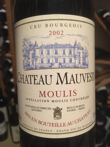2002 Château Mauvesin Moulis en Médoc - CellarTracker