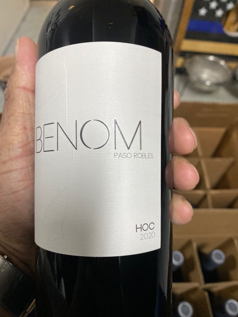 2020 Benom Wines Hoc, USA, California, Central Coast, Paso Robles ...