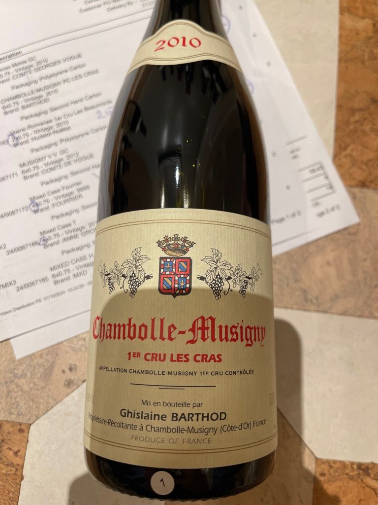 2010 Domaine Ghislaine Barthod Chambolle-Musigny 1er Cru Les Cras