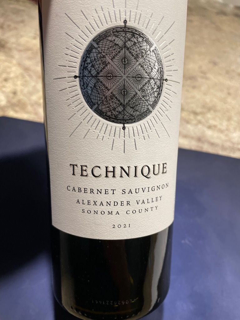 2021 technique cabernet sauvignon usa california sonoma county