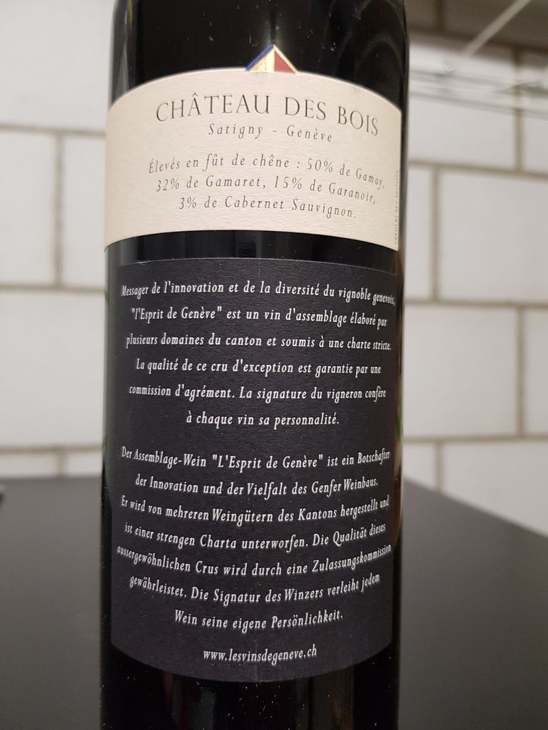 17 Chateau Des Bois L Esprit De Geneve Switzerland Geneve Cellartracker