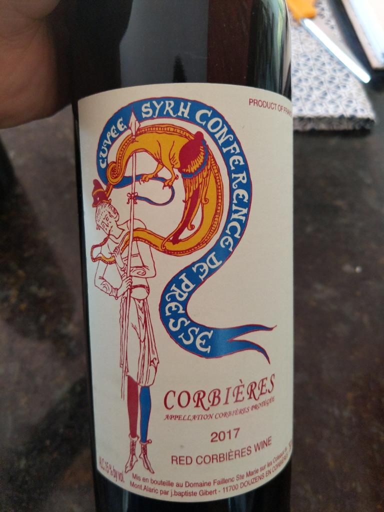 2017 Domaine Faillenc SainteMarie Corbières Cuvée Syrh Conference