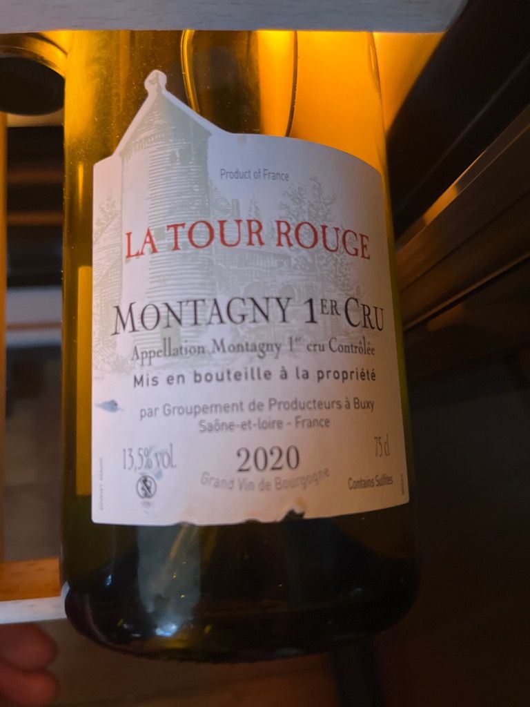 2021 Vignerons De Buxy Montagny 1er Cru La Tour Rouge, France, Burgundy ...