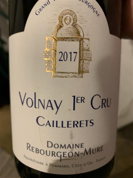 2020 Domaine Rebourgeon-Mure Volnay 1er Cru Caillerets, France ...