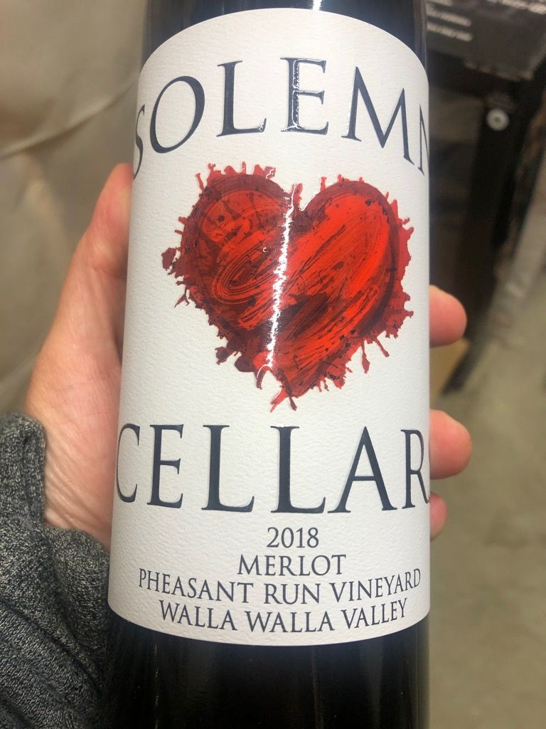 2018 Solemn Cellars Merlot Pheasant Run Vineyard, USA, Washington