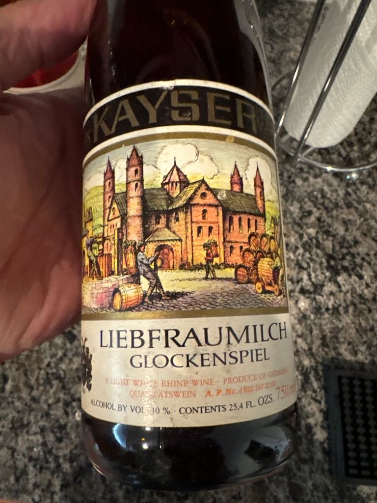 1986 Julius Kayser & Co. Liebfraumilch Glockenspiel - CellarTracker