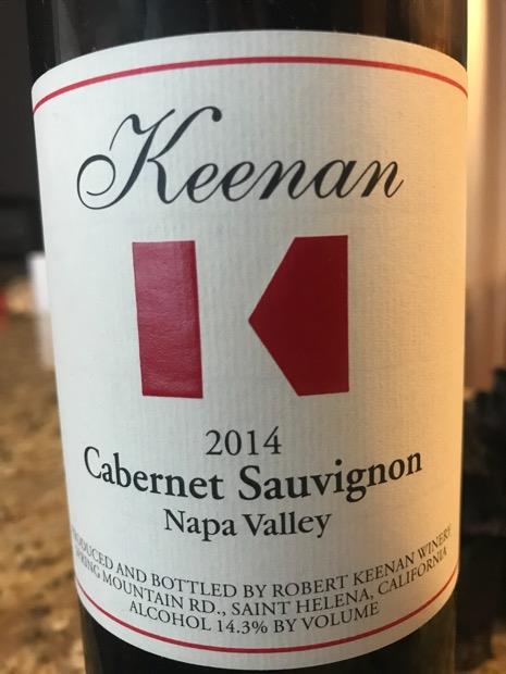 2014 Robert Keenan Winery Cabernet Sauvignon, USA, California, Napa