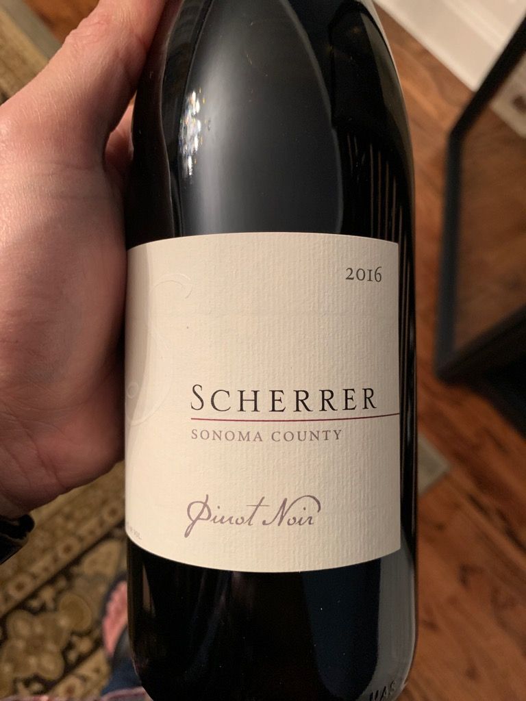 2016 Scherrer Winery Pinot Noir Sonoma County, USA, California, Sonoma ...