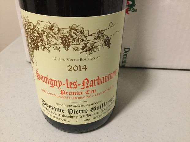 2014 Domaine Pierre Guillemot Savigny-lès-Beaune 1er Cru Narbantons ...