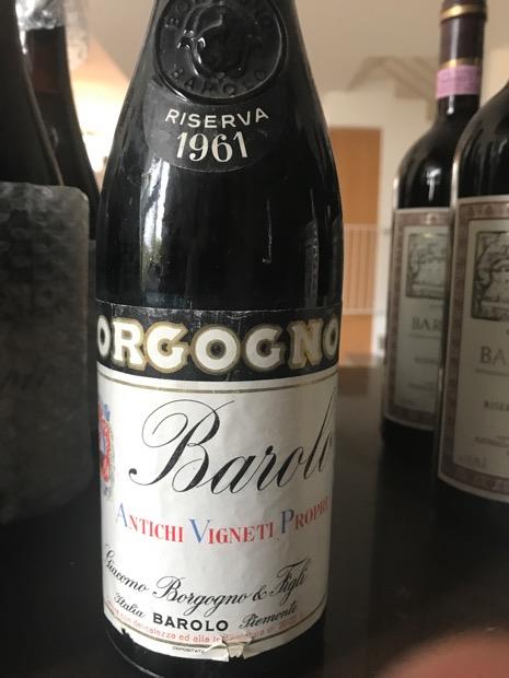 1961 Giacomo Borgogno & Figli Barolo Antichi Vigneti Propri