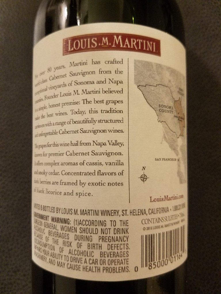 Louis m martini online cabernet sauvignon 2016