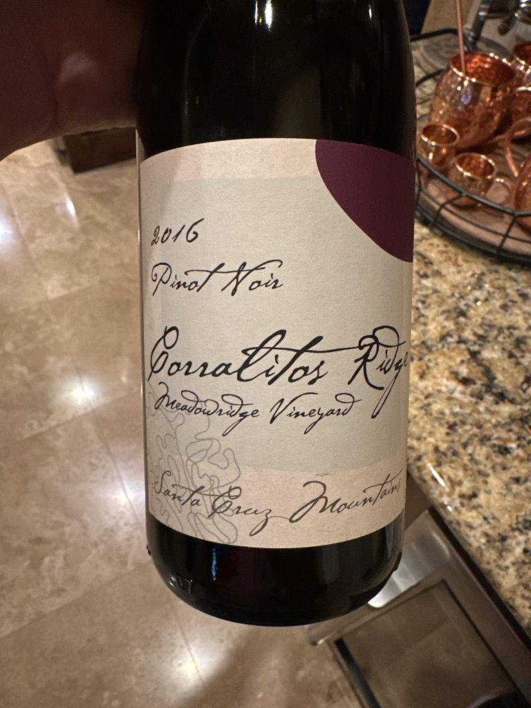 ワイン RIDGE CORRALITOS PINOT NOIR 2018 750ml 2018 Corralitos Ridge Vineyards Pinot Noir - CellarTracker