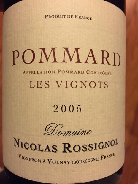 2017 Nicolas Rossignol Pommard Les Vignots - CellarTracker