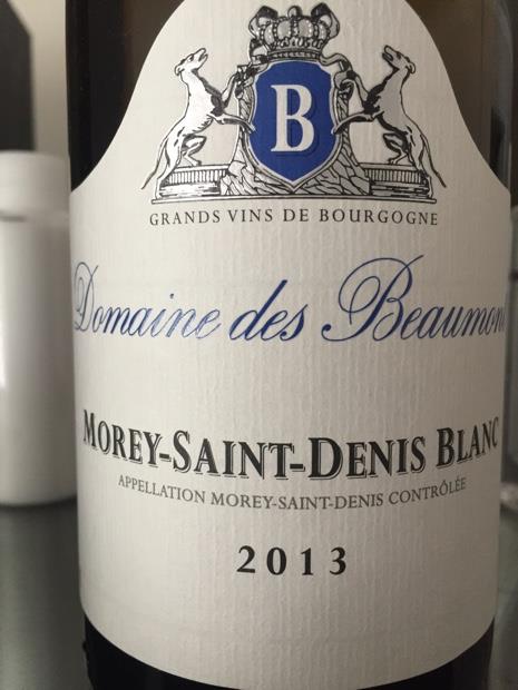 2013 Domaine des Beaumont Morey St. Denis Blanc CellarTracker