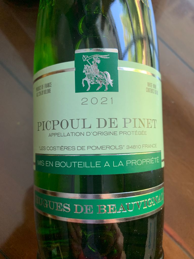 2021 Les Costières De Pomérols Picpoul De Pinet Beauvignac, France ...