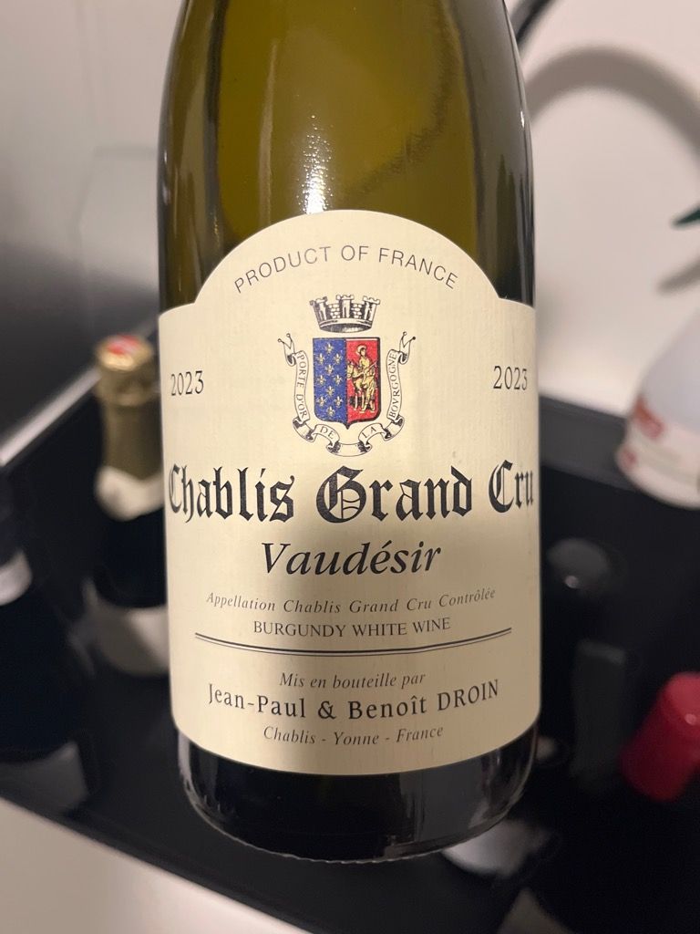 2023 Jean-Paul & Benoit Droin Chablis Grand Cru Vaudésir