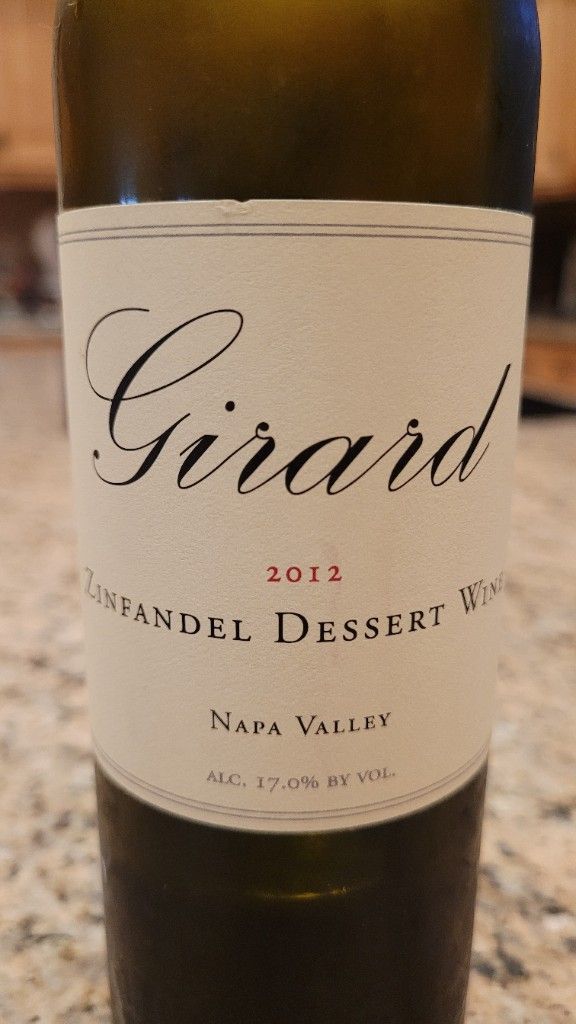 2012 Girard Winery Zinfandel Dessert Wine, USA, California, Napa Valley