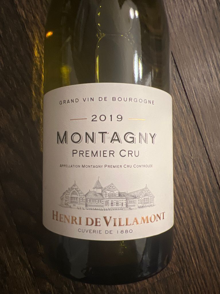 2019 Henri De Villamont Montagny 1er Cru Blanc, France, Burgundy, Côte ...