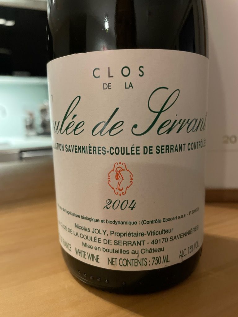 2004 Nicolas Joly Clos de la Coulée de Serrant - CellarTracker