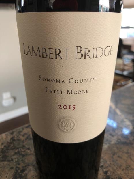 2015 Lambert Bridge Petit Merle, USA, California, Sonoma County, Dry ...