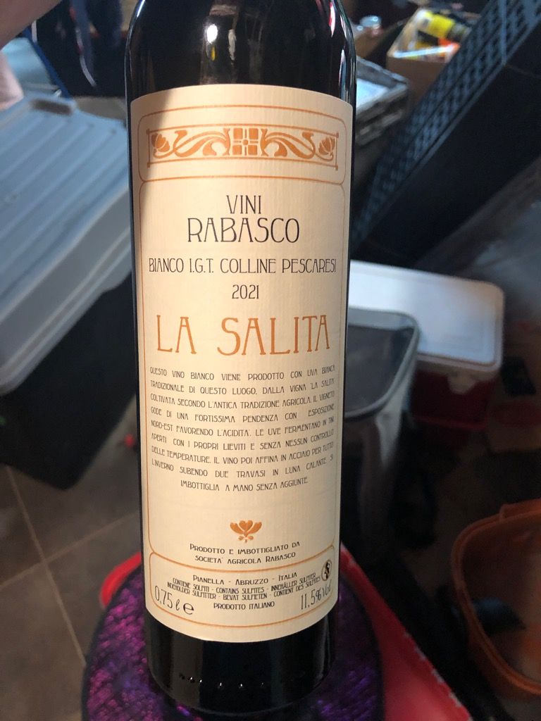 2022 Vini Rabasco La Salita, Italy, Abruzzi, Trebbiano d'Abruzzo ...