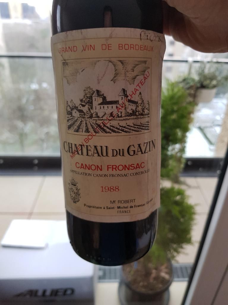 1988 Château Du Gazin, France, Bordeaux, Libournais, Canon-Fronsac ...