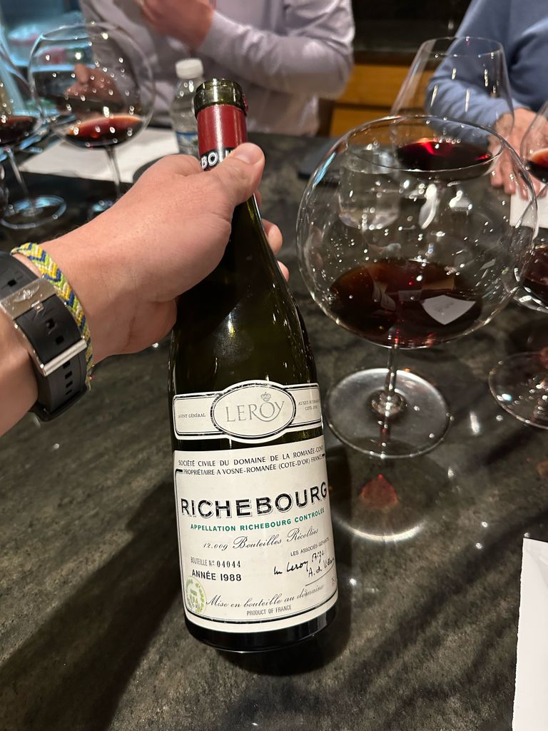 Richebourg 1988 空瓶　DRC 1988 Domaine de la Romanée-Conti Richebourg - CellarTracker