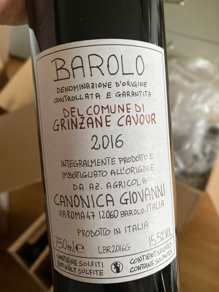 2016 Giovanni Canonica Barolo Grinzane Cavour - CellarTracker