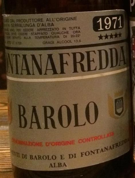 1971 Fontanafredda Barolo, Italy, Piedmont, Langhe, Barolo - CellarTracker