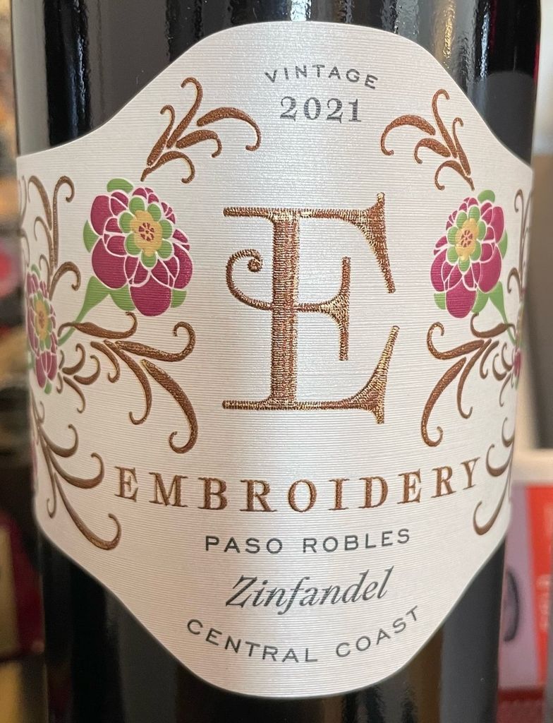2021 Embroidery Zinfandel, USA, California, Central Coast, Paso Robles