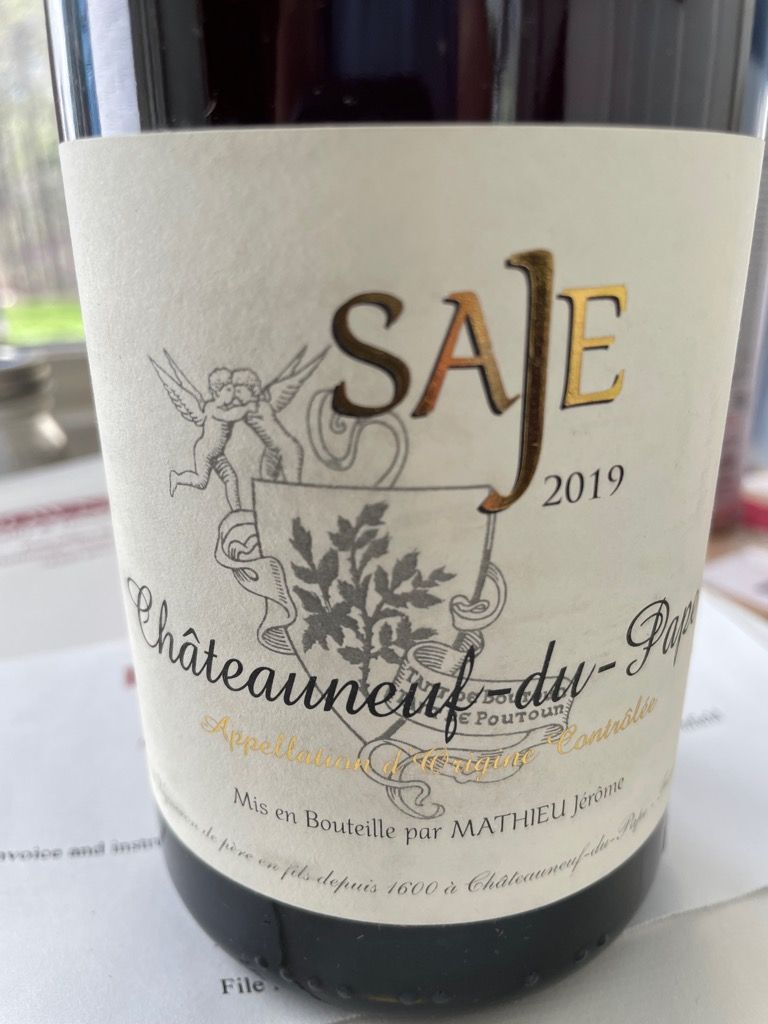 2019 Domaine De Saje Châteauneuf Du Pape France Rhône Southern Rhône