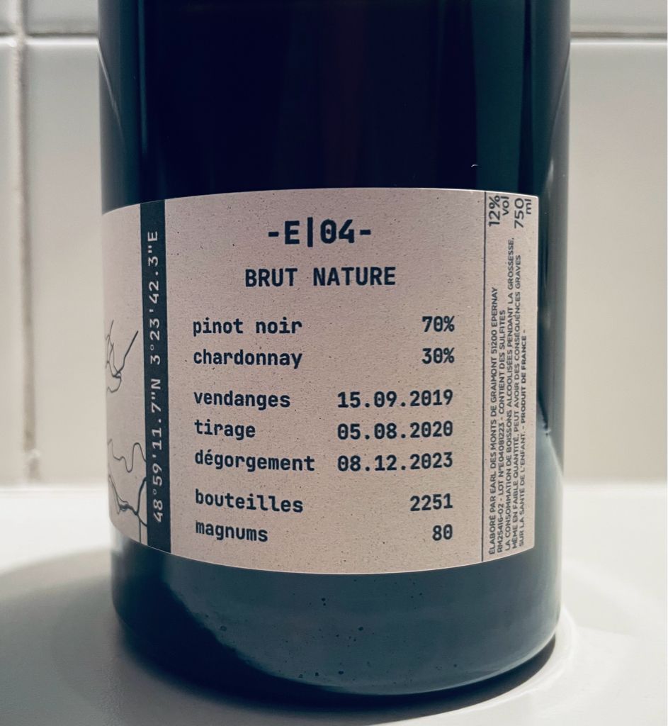 N.V. Tom Gauditiabois Champagne Exploration E04 Brut Nature