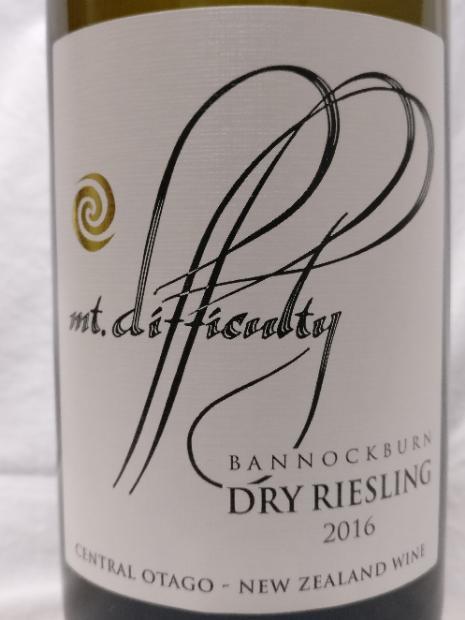 2016 Mt. Difficulty Dry Riesling, New Zealand, South Island, Otago ...