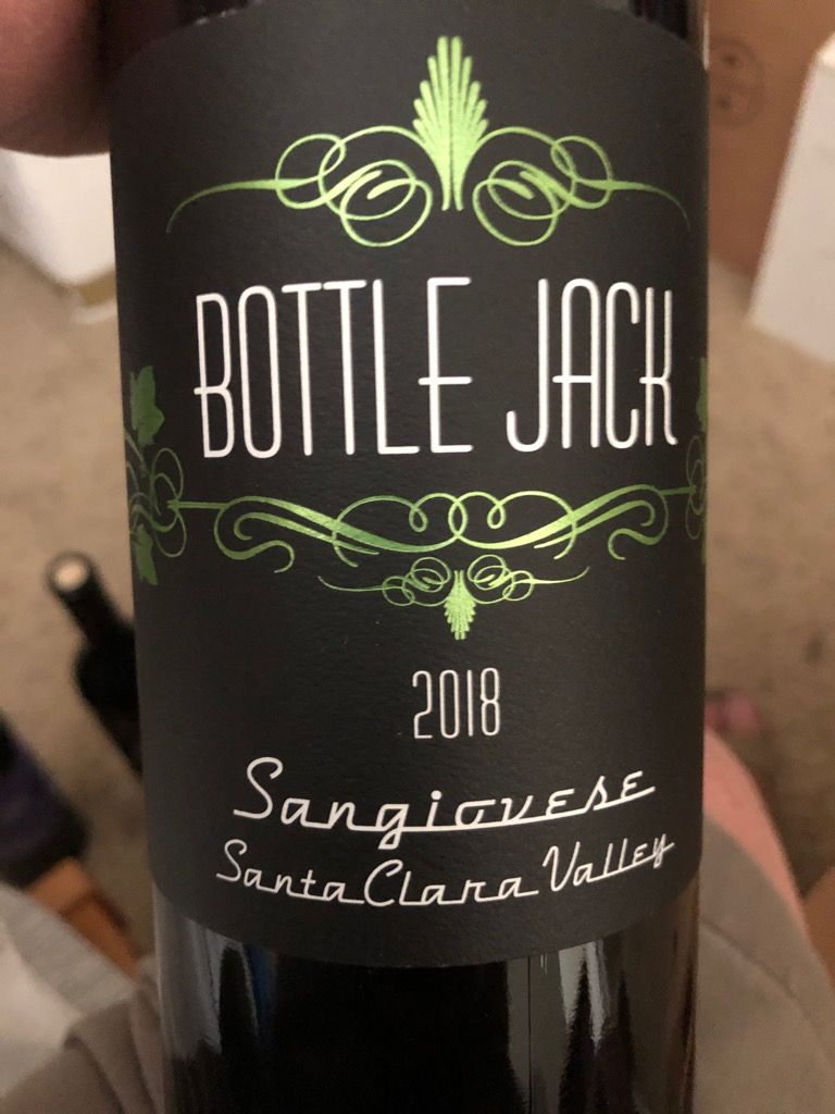 2018 Bottle Jack Wines Sangiovese, USA, California, Central Coast, Santa Clara Valley