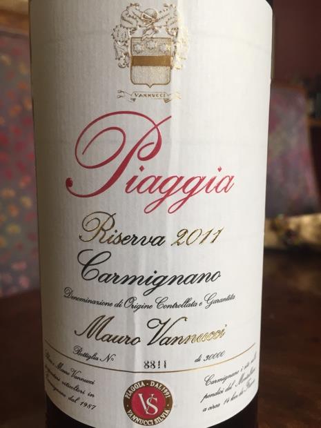 2011 Piaggia (Vannucci) Carmignano Riserva Piaggia, Italy, Tuscany ...