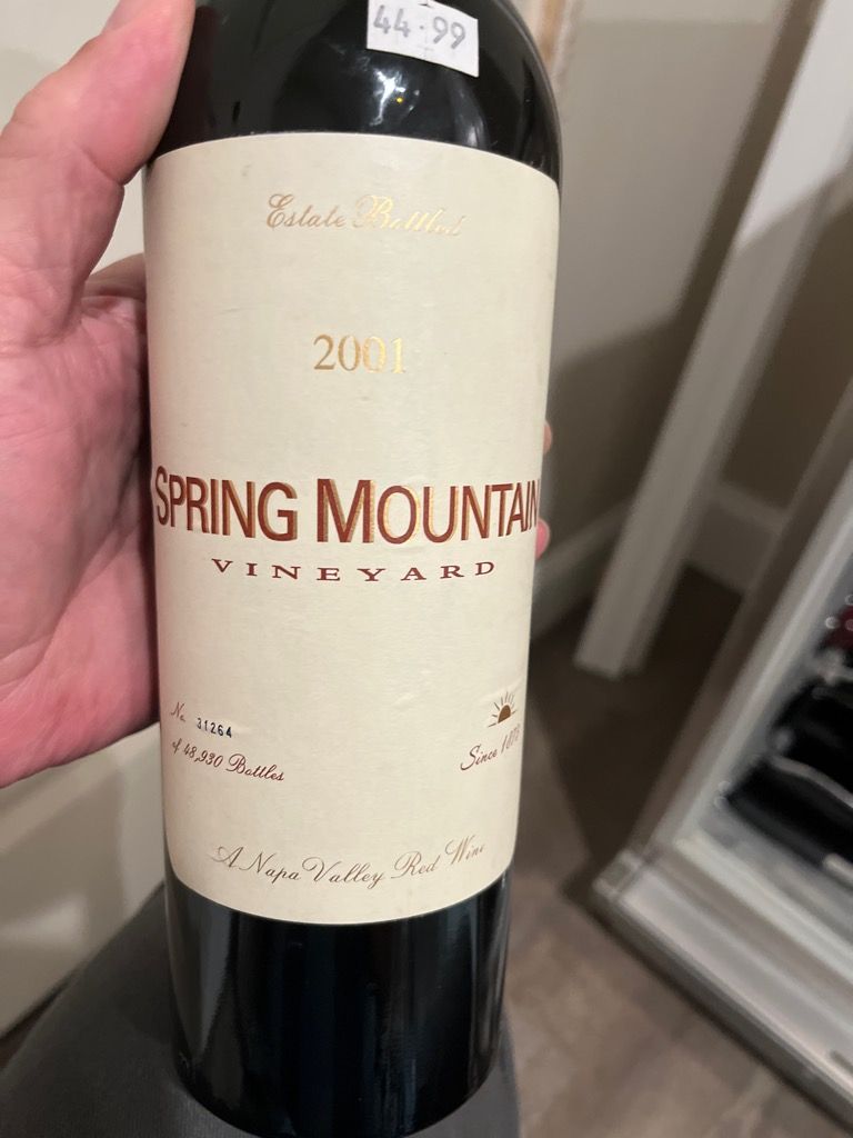2001 Spring Mountain Vineyard Napa Valley Red Wine - CellarTracker