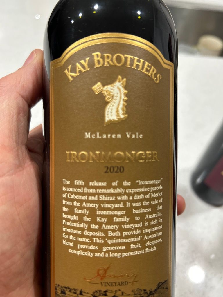 洋次郎　ローズアター他13本 2020 Kay Brothers Ironmonger Amery Vineyards - CellarTracker