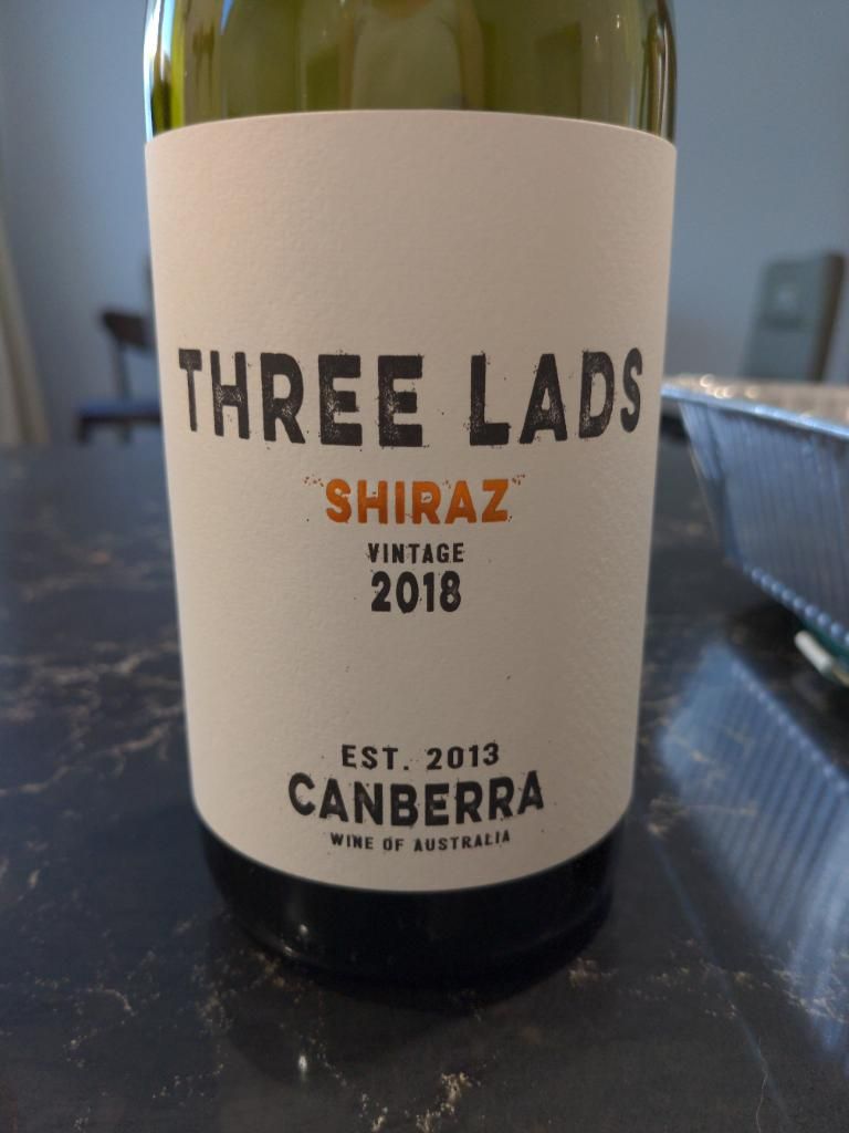 2019 Three Lads Shiraz, Australia, New South Wales, Southern New South ...