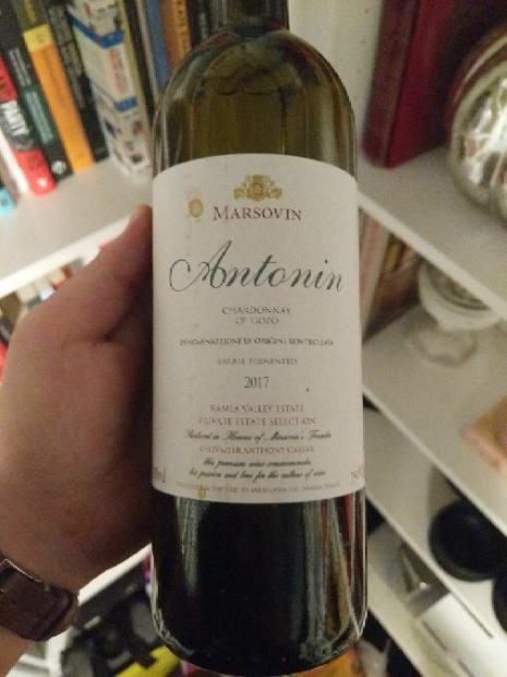 2017 Marsovin Antonin Barrel Fermented Chardonnay Ramla Valley Estate Malta DOK Gozo 