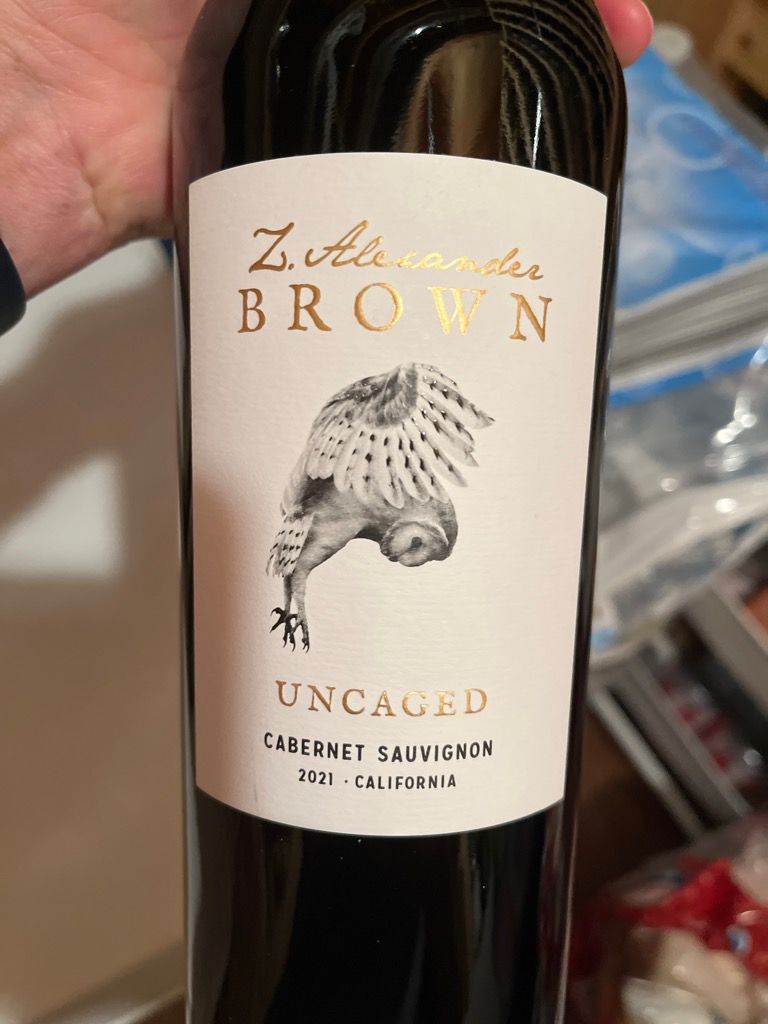 2021 Z. Alexander Brown Sauvignon Uncaged, USA, California