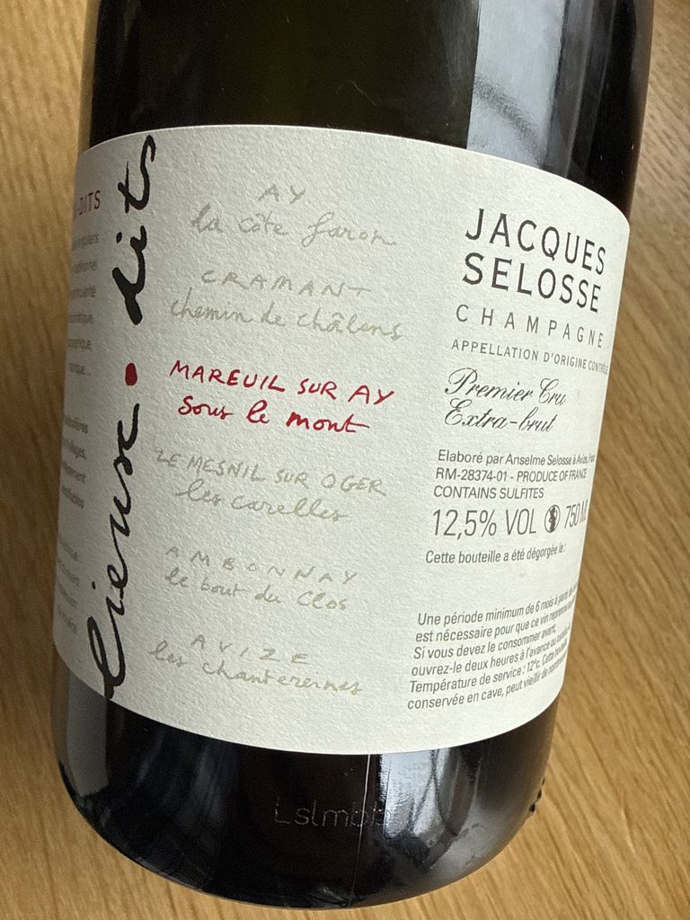 N.V. Jacques Selosse Champagne Premier Cru Lieux-dits Extra Brut