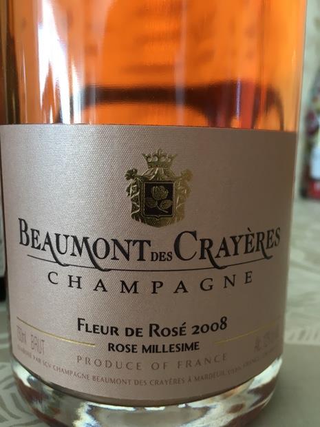 2008 Beaumont Des Crayères Champagne Fleur De Rosé France