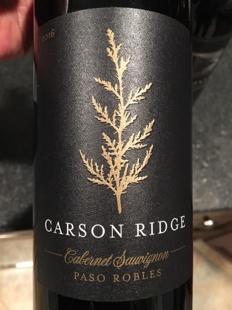 2016 Carson Ridge Cabernet Sauvignon, USA, California, Central Coast