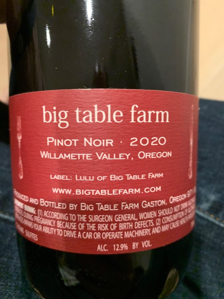 2020 Big Table Farm Chardonnay The Elusive Queen, USA, Oregon, Willamette Valley CellarTracker
