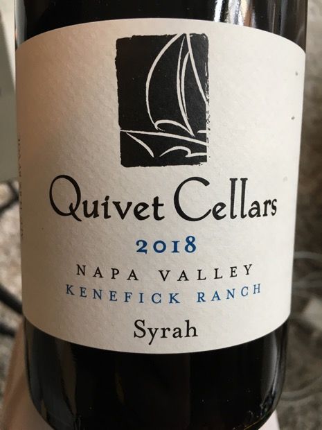 2018 Quivet Cellars Syrah Kenefick Ranch, USA, California, Napa Valley ...
