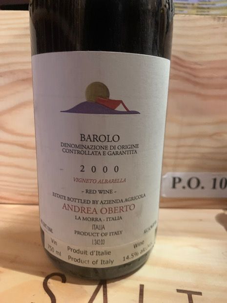 2000 Andrea Oberto Barolo Vigneto Albarella, Italy, Piedmont, Langhe ...