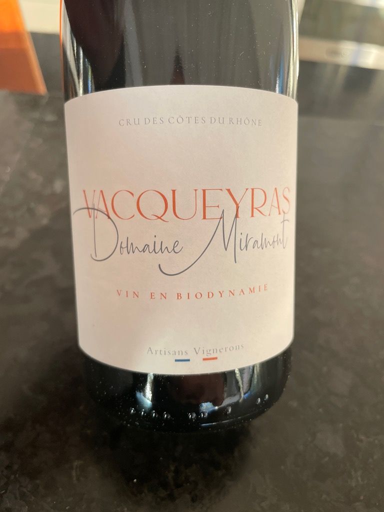 2020 Michel Chassilian Vacqueyras Domaine Miramont, France, Rhône ...